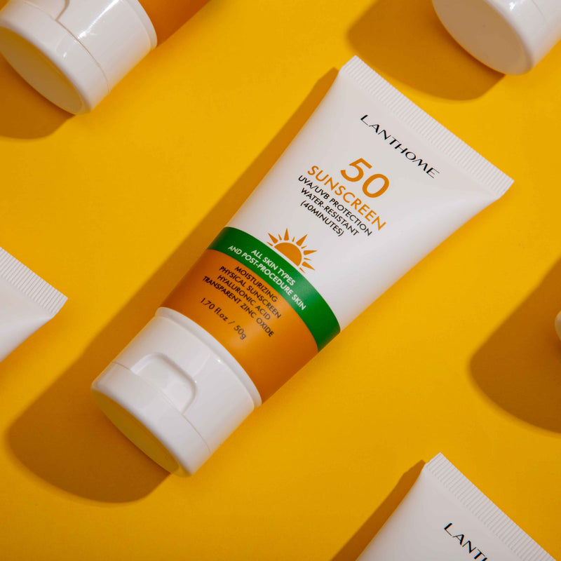 SPF 50+++ Sunscreen Moisturizing Physical Cream, Hyaluronic Acid