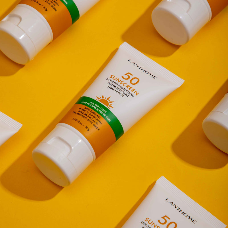 SPF 50+++ Sunscreen Moisturizing Physical Cream, Hyaluronic Acid