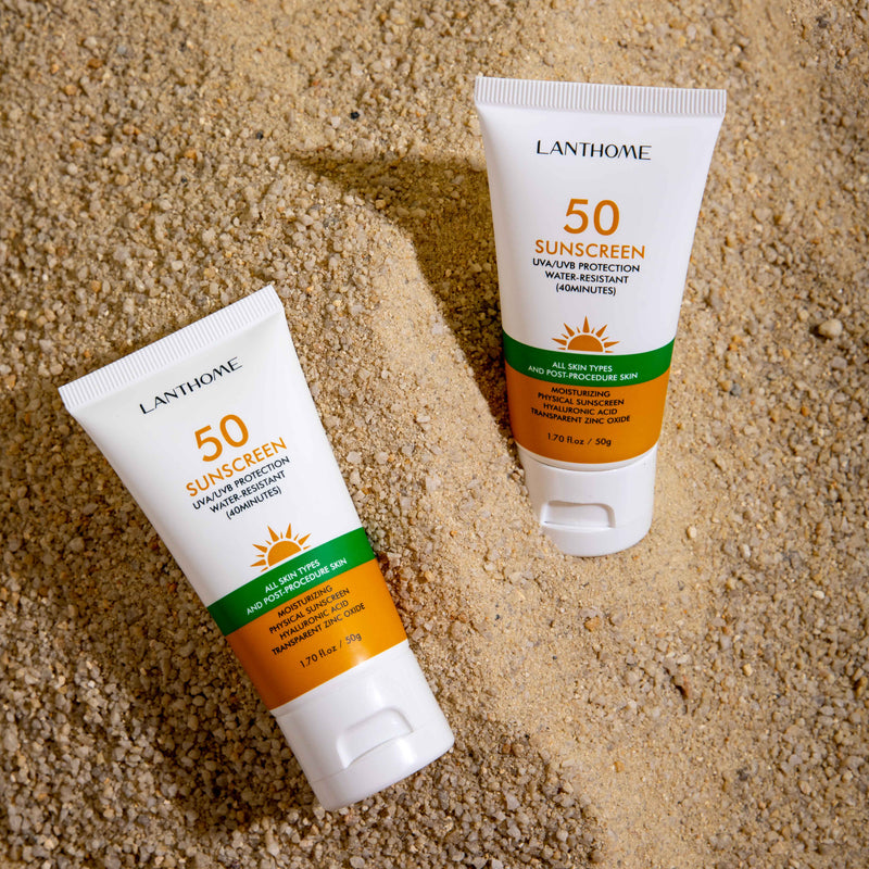 SPF 50+++ Sunscreen Moisturizing Physical Cream, Hyaluronic Acid