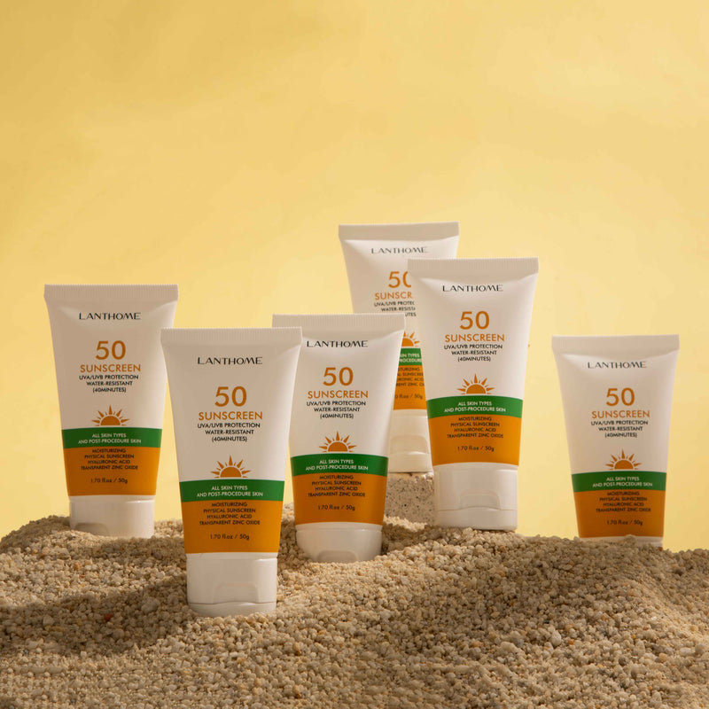 SPF 50+++ Sunscreen Moisturizing Physical Cream, Hyaluronic Acid
