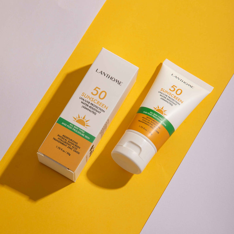 SPF 50+++ Sunscreen Moisturizing Physical Cream, Hyaluronic Acid