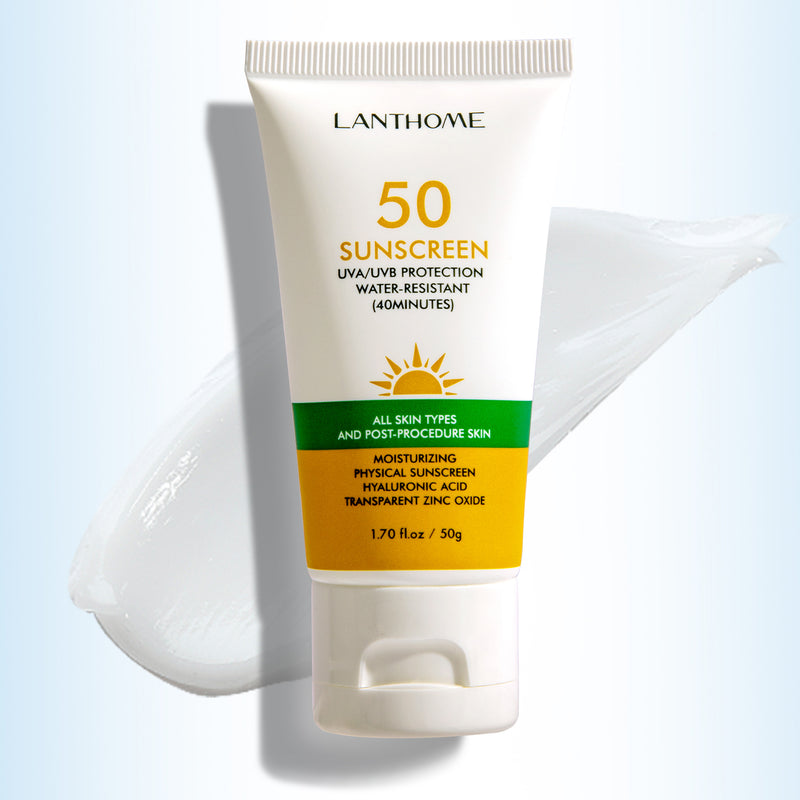 SPF 50+++ Sunscreen Moisturizing Physical Cream, Hyaluronic Acid