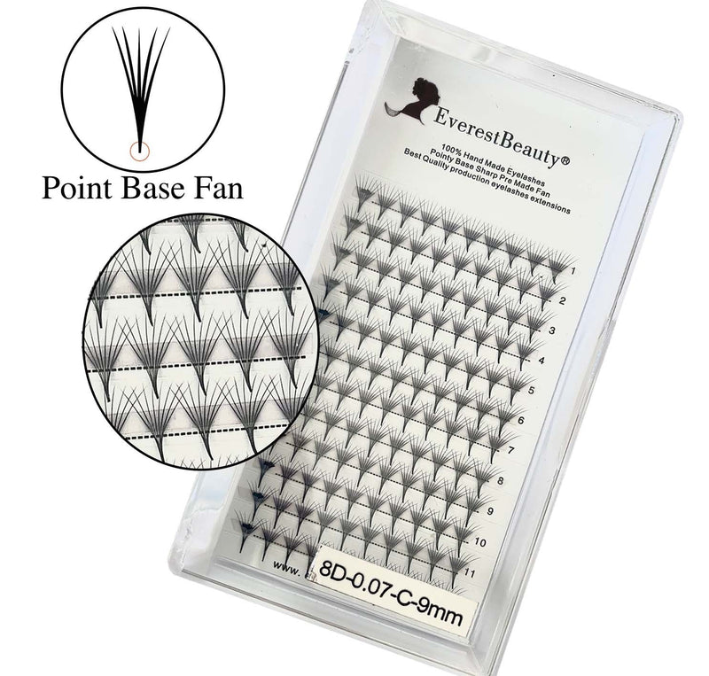 Pre Made Pointy Base Volume Fan Lashes 5D Mink Eyelash Extensions