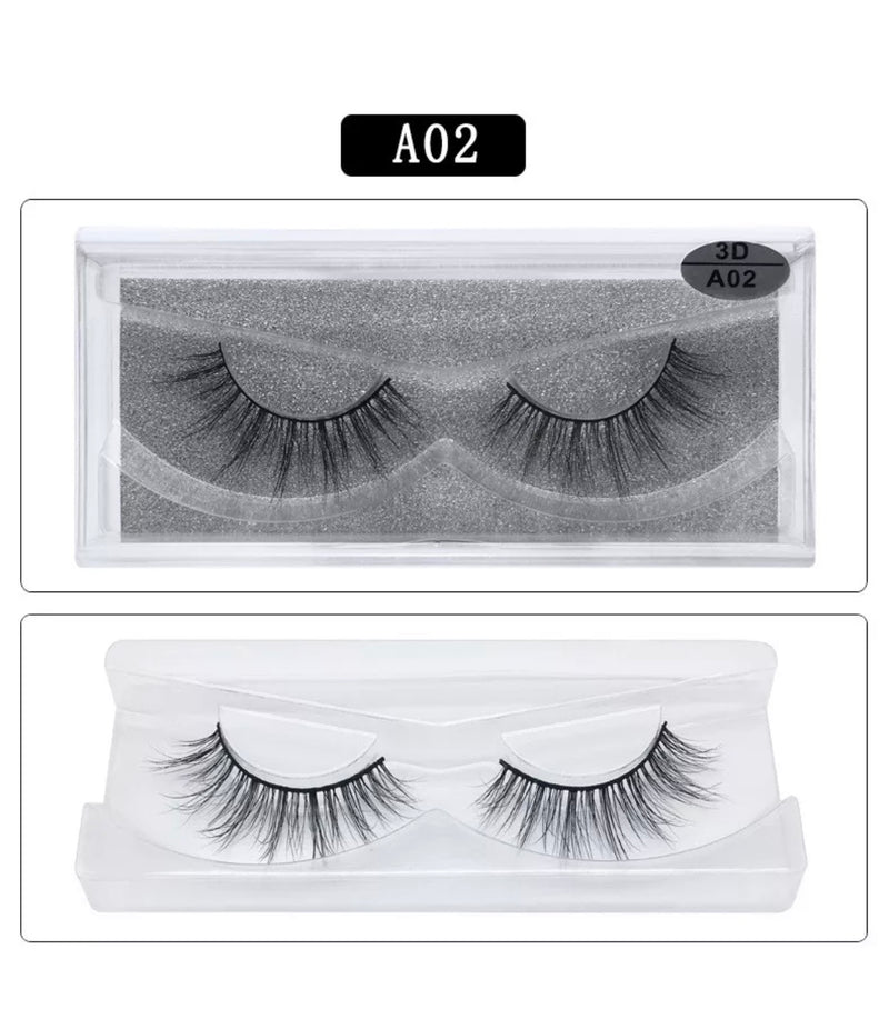 3D Mink Natural Thick False Fake Eyelashes handmade Lashes Makeup Extension