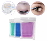 100PCS Disposable Lash Eyelash Micro Brush Mascara Wands Applicator Makeup Tool