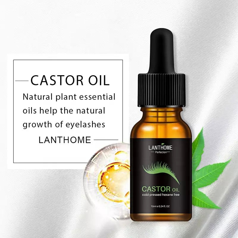 100% Pure Organic Castor Oil for Eyelashes Eyebrows Hair Growth Body Care Oil