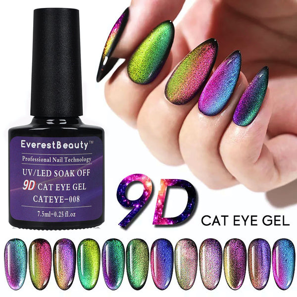 Galaxy 9D Magnetic Cat Eye Nail UV Gel Polish Soak off Chameleon Gel Polish 9D-03
