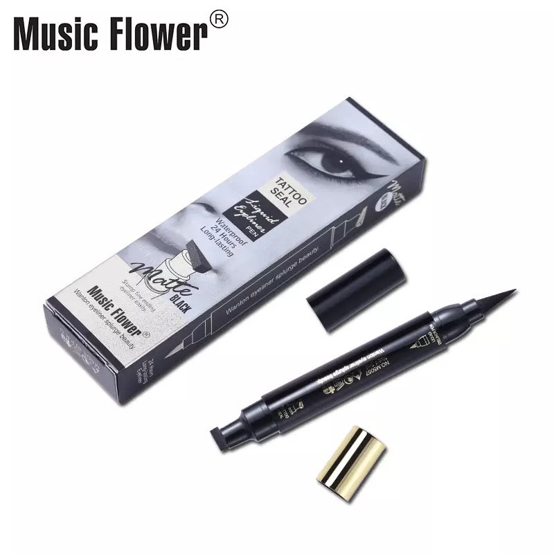 Black Winged Eyeliner Stamp EyeLiner Pencil Liquid Pen,Vamp,Cat Eye Music flower