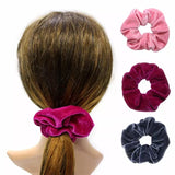 Multi Pack Hair Scrunchies Velvet Scrunchy Bobbles Elastic Hair Bands Holder