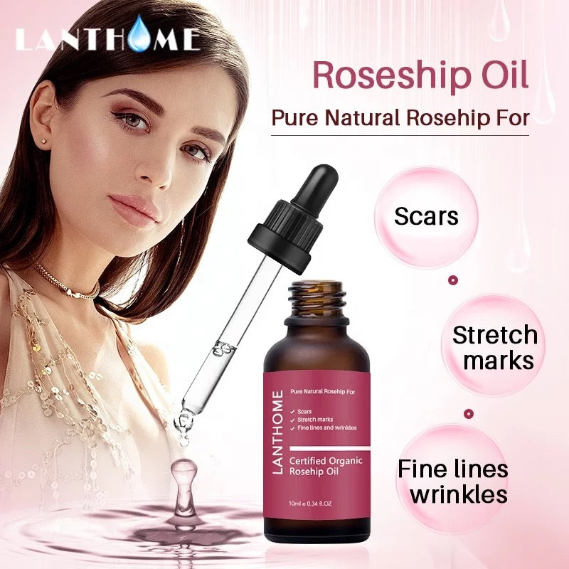Rosehip Oil Certified Organic Skin Essential Oil Pure & Natural Best Facial Oil