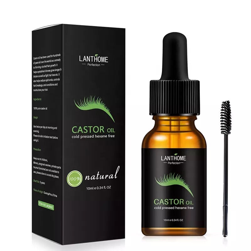 Eyelash Growth Essential Oil Nourish Hair Essential Oil Natural Castor Oil Calm Prevent Skin Aging Organic Essential Oil