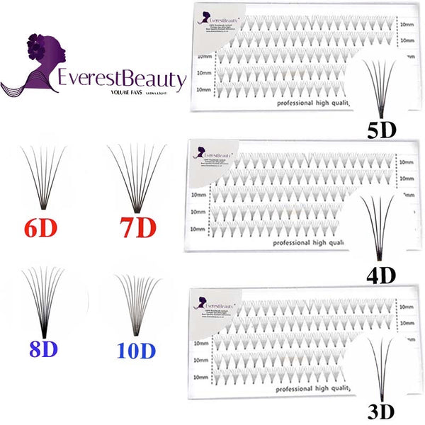 Pre made Russian Volume Fan Lashes Mink Eyelash Extensions 3D/4D/5D/6D/7D/8D/10D