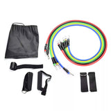 Resistance Bands Weights Home Fitness Training Gym Workout 11 Pcs Set