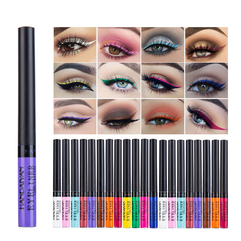 12 Color Matte Liquid Eyeliner Waterproof Eye Liner Pen Long Lasting Eye Makeup