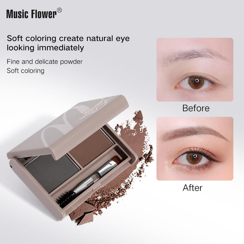 Cosmetics Eyebrow Tint Powder Dark Brown/ Brown Eyelash Dye Kit with Activator