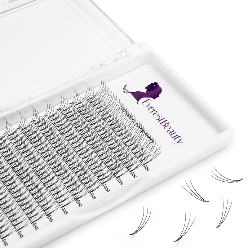 Pre made Russian Volume Fan Lashes 5D Mink Eyelash Extensions Thickness 0.07 Curl D/C