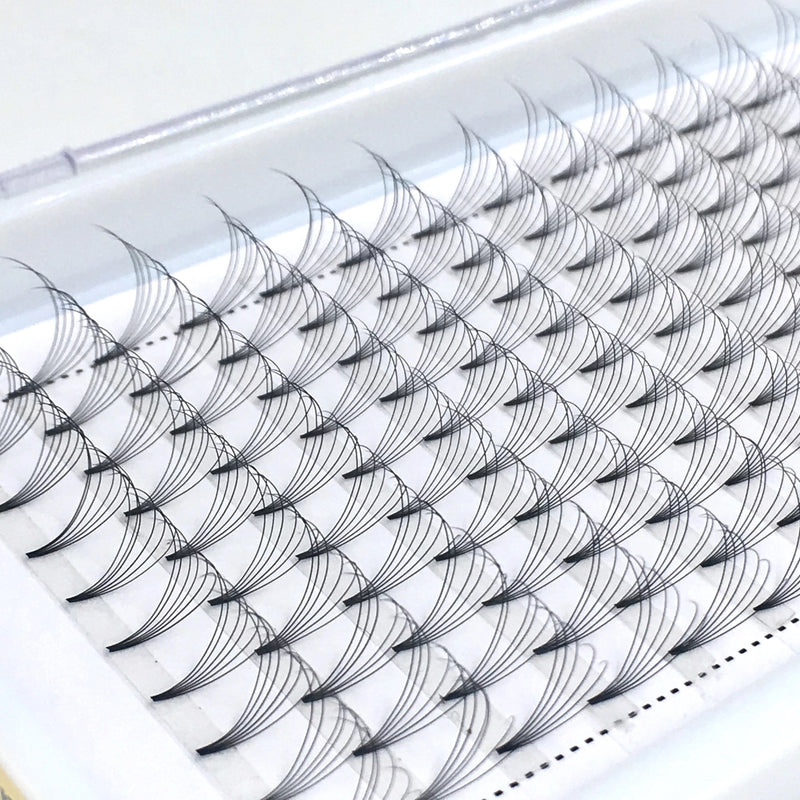 PRE MADE RUSSIAN VOLUME FAN LASHES 3D MINK EYELASHES EXTENSIONS THICKNESS 0.12/ CURL D/C