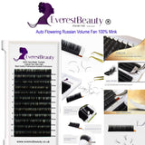 Russian Volume Auto Flourishing Lashes  0.10 Mink Eyelash Extensions CURL DD