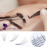 PRE MADE RUSSIAN VOLUME FAN LASHES 3D MINK EYELASHES EXTENSIONS THICKNESS 0.12/ CURL D/C