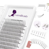 PRE MADE RUSSIAN VOLUME FAN LASHES 5D MINK EYELASHES EXTENSIONS Thickness 0.12 CURL D/C