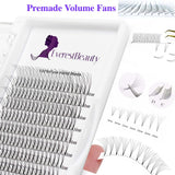 Pre made Russian Volume Fan Lashes 5D Mink Eyelash Extensions Thickness 0.07 Curl D/C