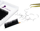 Russian Volume Auto Flourishing Lashes 0.05 100% Mink Eyelash Extensions CURL C D