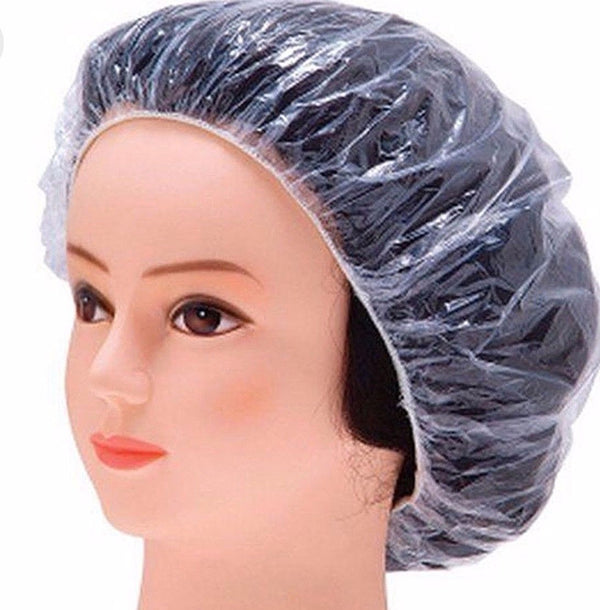 Disposable Shower Cap Bathing Elastic Clear Hair Care Protector Caps